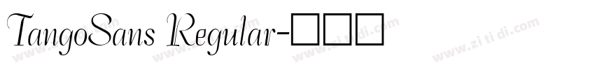 TangoSans Regular字体转换